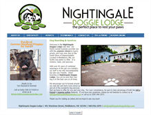 Tablet Screenshot of nightingaledoggielodge.com